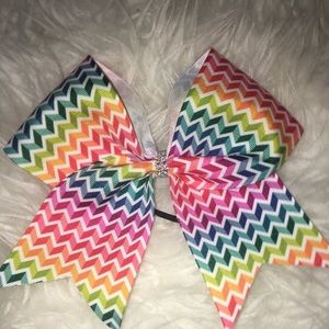 Rainbow cheer bow